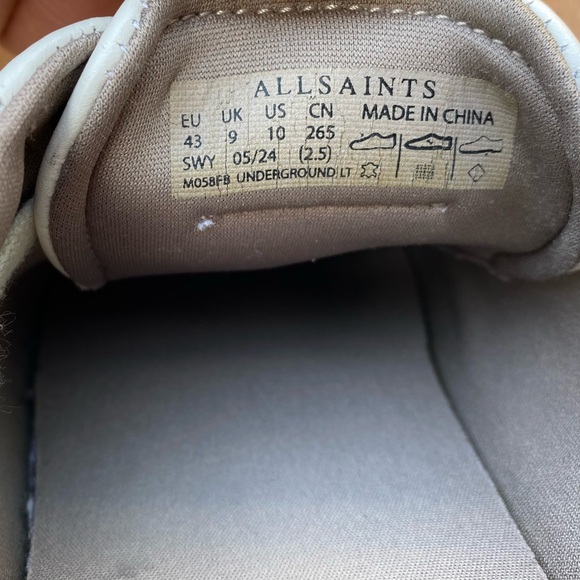 All Saints White Men's Sneakers - Picture 9 of 11